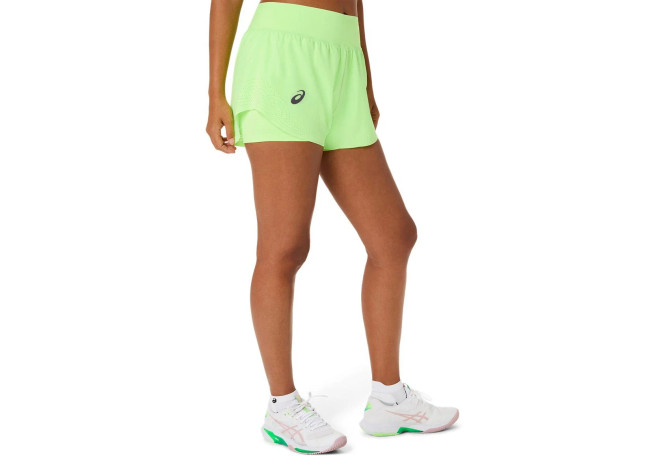 Asics Match Laser Cut Women Short - Illuminate Green