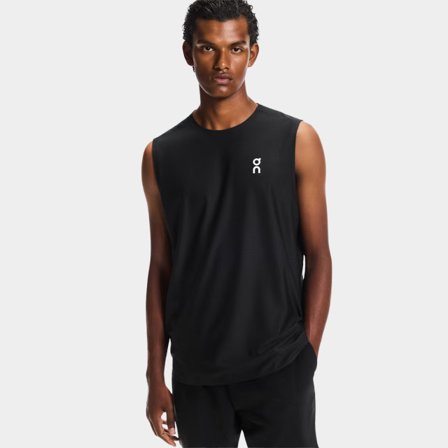 On Court Men's Tennis Tank - Black