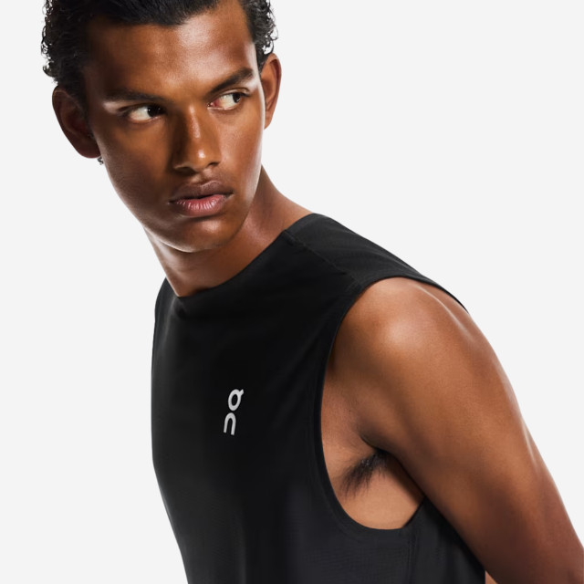 On Court Men's Tennis Tank - Black