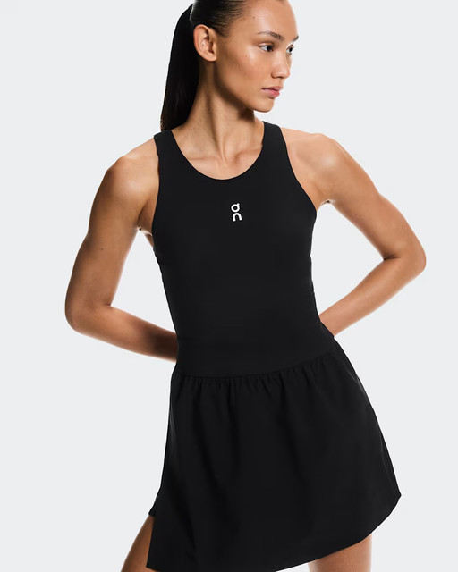 On Court  Women's Tennis Dress Split - Black