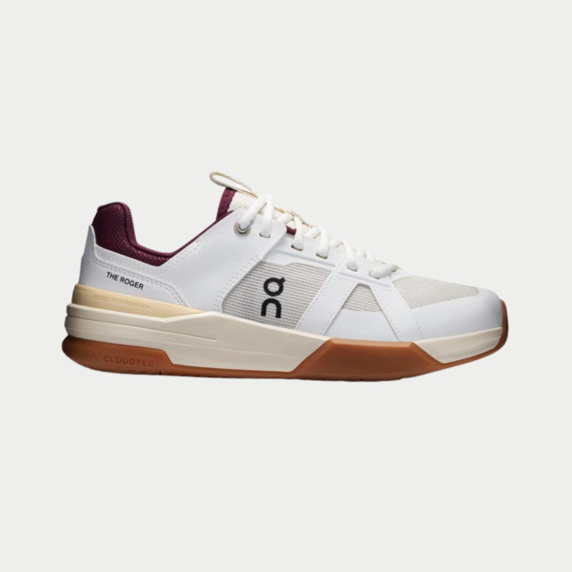 On The Roger CH Pro Youth Tennis Shoes - White/ Maroon