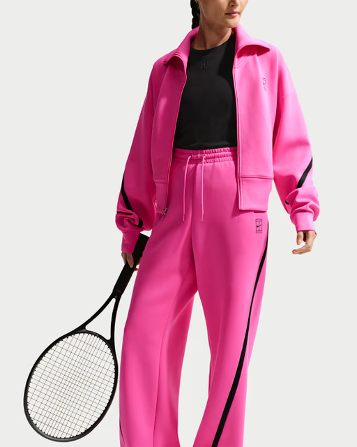 Nike Advantage Women's Dri-FIT Mid-Rise Tennis Trousers -  Laser Fuchsia/Black