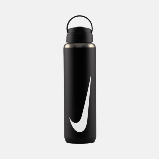 Nike Recharge Stainless Steel Straw Bottle (24 oz) - Black/ White