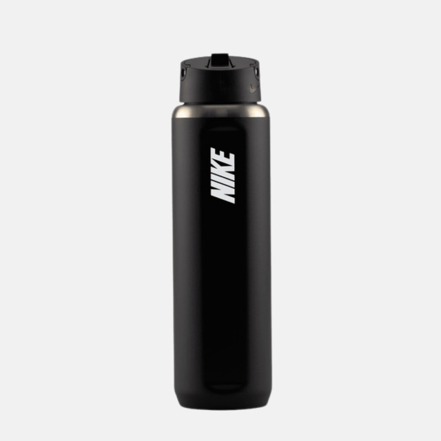 Nike Recharge Stainless Steel Straw Bottle (24 oz) - Black/ White