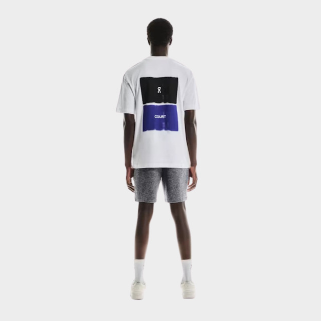 ON Club-T Court Men's T-shirt - White/Indigo