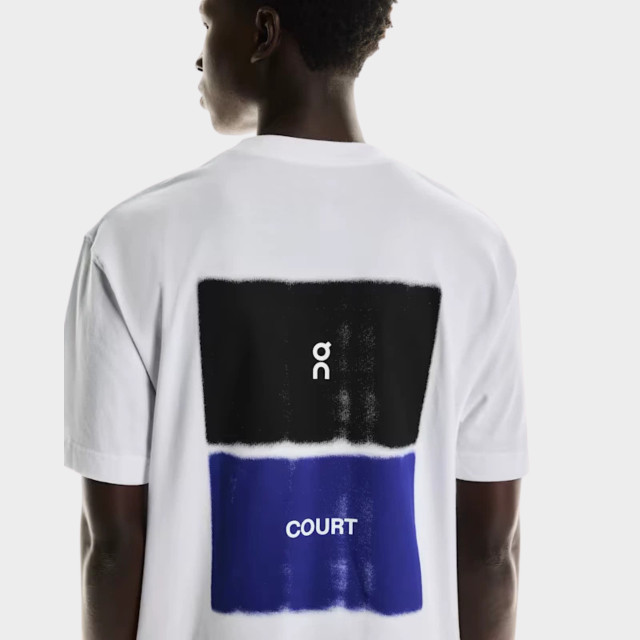 ON Club-T Court Men's T-shirt - White/Indigo