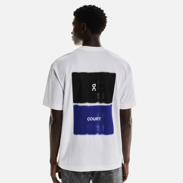 ON Club-T Court Men's T-shirt - White/Indigo