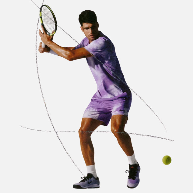 Nike Court Slam Men's Dri-FIT Tennis Shorts - Bright Violet/Violet Mist/Black