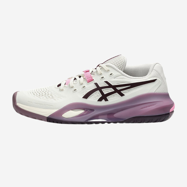 Asics Gel-Resolution X Women Tennis Shoes - Soft Oat/Dark Aubergine
