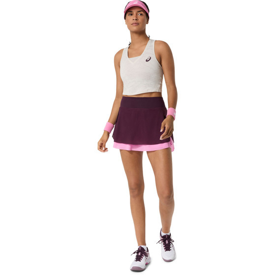 Asics Match Jacquard Women Crop Top - Soft Oat