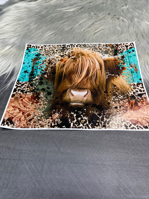 Boujee Highland Cow  Vinyl Wrap