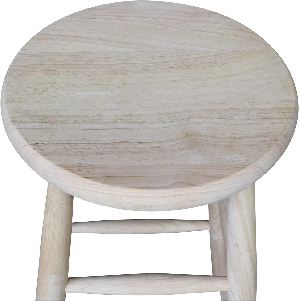 Round Stool 30 In Unfinished Wood Bar Stool 30 Inch Bar Stools