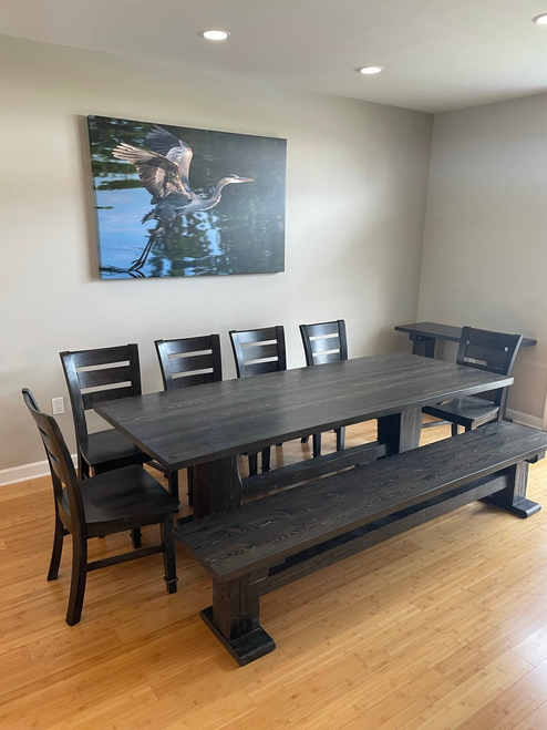 Reclaimed Barn Beam Trestle Table
