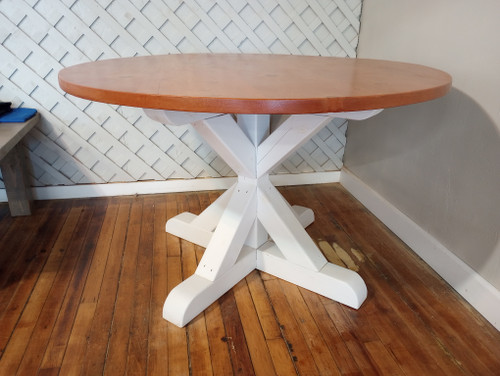 Round X-Base Pedestal Table, 48"