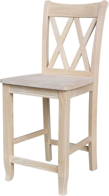 Double X-Back Counter Stool