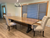 Hand Welded Metal X-Base Dining Table 