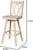 Double X-Back Swivel Bar Stool