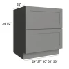 Quik Silver Two Drawer Base Cabinet - 24"