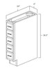 Arctic Polar White - RTA Spice Drawer Base Cabinet 6"