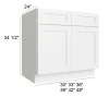 Arctic Polar White -  RTA Base Cabinet 39"