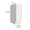 Vail White RTA Base Cabinet 12"