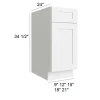 Arctic Polar White - RTA Base Cabinet 15"