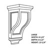 Corbel 3 Is 6 1/4"W X 6 1/2"D X 13 1/4"H.
