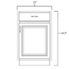 Base Cabinet 21"