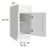 Arctic Polar W hite -  RTA Base Cabinet 21"