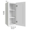 Arctic Polar White  -  RTA Wall Cabinet 15" x 42"