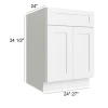 Arctic Polar White - RTA Base Cabinet 24"