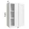 Arctic Polar White -  RTA Wall Blind Corner Cabinet 27" x 30"