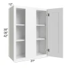 Arctic Polar White -  RTA Wall Blind Corner Cabinet 27" x 36"