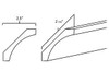 96" x 2" 5/8" Large Cove Crown Moulding