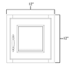Single Decorative Stacker Wall Cabinet 12" x 12" with plain glass door