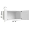 Arctic Polar White -  RTA Refrigerator Wall Cabinet 33" x 15"