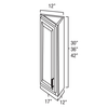 Angled End Wall Cabinet 12  x 36"