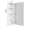 Arctic Polar White - RTA Angled End Wall Cabinet 12" x 36"