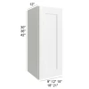 Arctic Polar White - RTA Wall Cabinet 12" x 36"