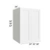 Arctic Polar White - RTA Utility Wall Cabinet 36" x 42" x 24"