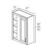 Arctic Polar White -  Assembled Wall Blind Corner Cabinet 27" x 42"