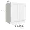 Arctic Polar White - RTA  Full Height Base 42"