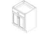 Base Cabinet 27" left view