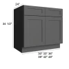 Ebony Shaker RTA Base Cabinet 30"