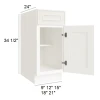 Silk Ivory -  RTA Base Cabinet 21"