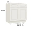 Silk Ivory - RTA Base Cabinet 48"