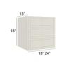 Silk Ivory  - Wall 3 Drawer 18"