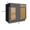 Ebony Shaker - Blind Corner Base Cabinet 36"