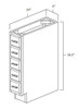 Silk Ivory  - Assembled Spice Drawer Base Cabinet 6"