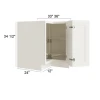 Silk Ivory -  Assembled Lazy Susan Base Cabinet 33" x 12"